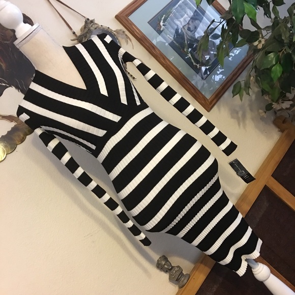 INC International Concepts Dresses & Skirts - INC Jubilant black white stripe tunic top dress